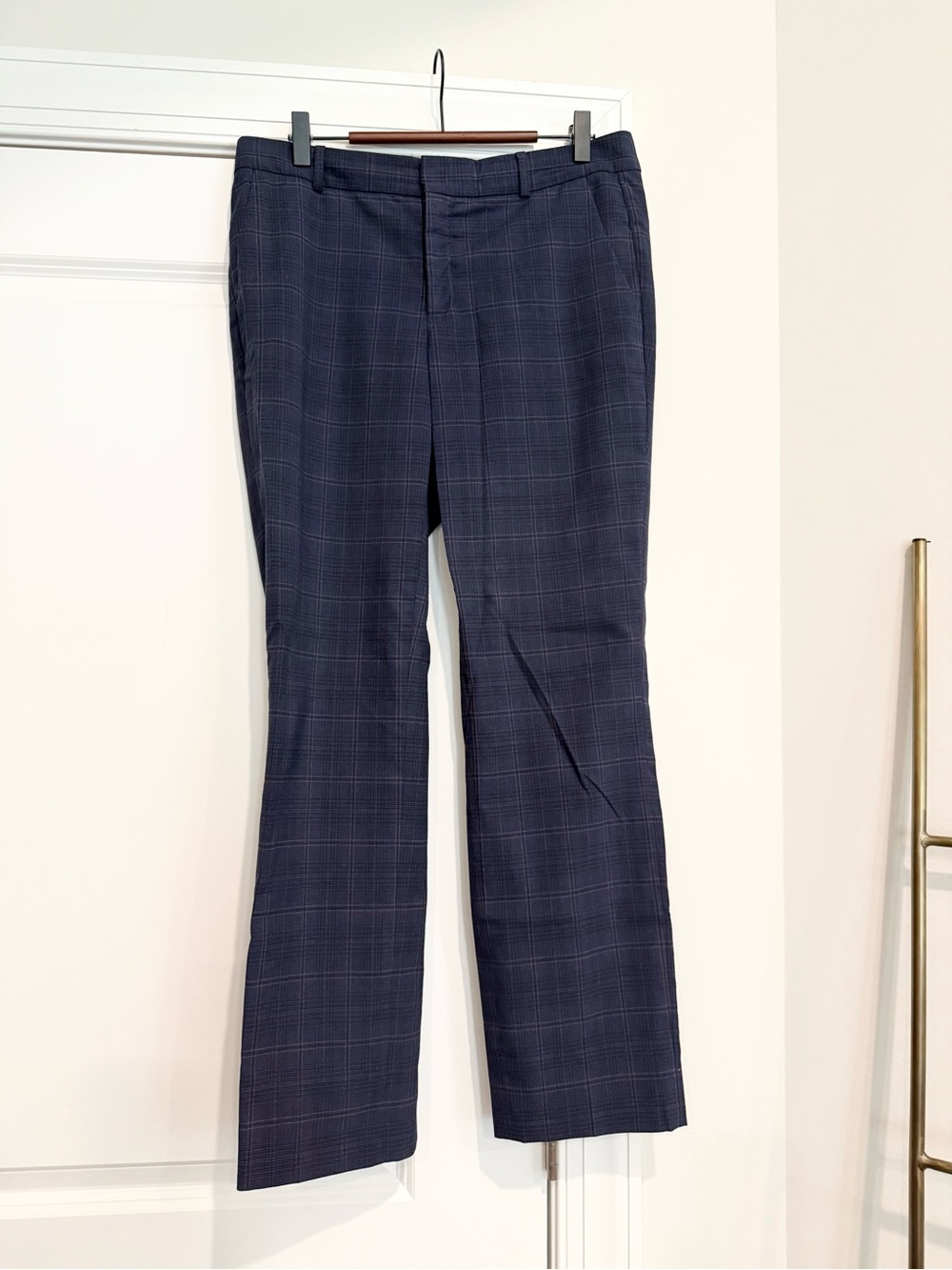 Banana Republic Navy Plaid Women's Dress Pants